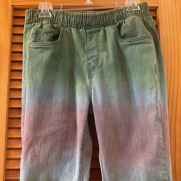 Bling Agogo Tye Died Wide Bottom Jeans, Size S/M - Picture 2 of 12